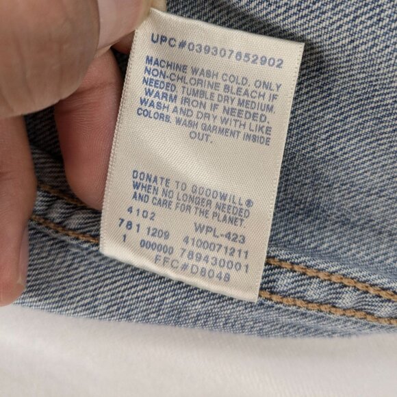 Vintage Y2K Levis Denim Vest Jacket Women Size M Distressed Grunge Western Retro - Picture 11 of 11